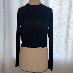 FP MOVEMENT SIZE MEDIUM LONG SLEEVE CROP TOP